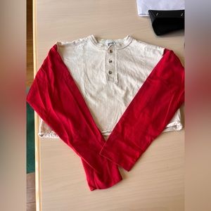 Vintage Cropped Baseball Long Sleeve
